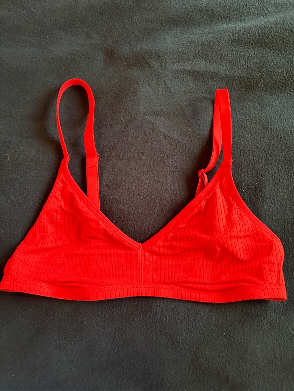 Negative Underwear Whipped Non-wire Bra in red “Cerise”